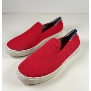 Rothys Kids Shoes Red Red Lollipop Slip On Knit Sneaker Casual Fashion Size 4